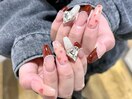 ボルドー×ハートネイル