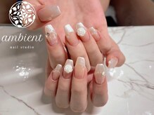 ネイルスタジオ アンビエント 表町店(Nail Studio ambient)/★ミラーフレンチネイル★