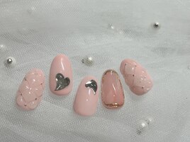 バレンタインネイル