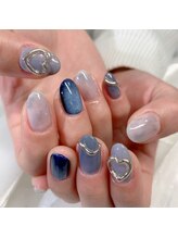 桜ネイルサロン/マグネット、ミラーネイル