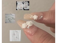 ミャオ(meow)の雰囲気（rose nail シンプルなスキンカラーに薔薇をのせ大人可愛く♪）