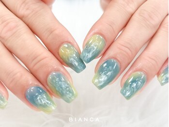 ビアンカマーレ 中野店(Bianca mare)/ブルーニュアンスネイル¥8500
