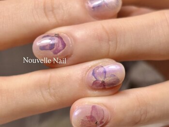 ヌーベルネイル(Nouvelle Nail)/紫陽花ネイル