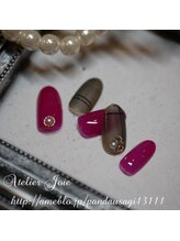 アトリエ ジョワ(Atelier Joie)/シースルーチェック柄ネイル