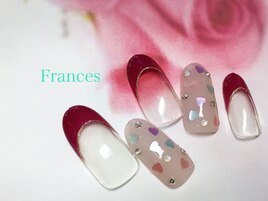 バレンタインネイル