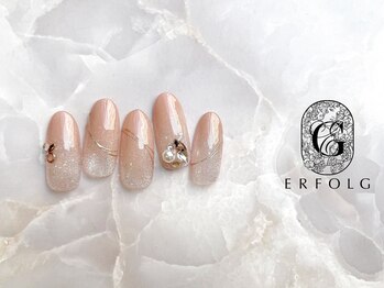 エアフォルク 銀座(ERFOLG)/大人可愛い韓国ビジューネイル◎