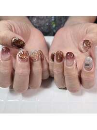 ブラウン/グラデーション/天然石