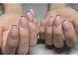 細フレンチ×ピンク