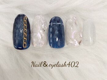 ネイル アンド アイラッシュ ヨンマルニ(Nail&eyelash 402)/デニムネイル