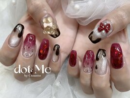 バレンタインネイル