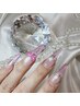 【長さ出し限定】うるうるクリアネイル＋リボンパーツ2個￥10500＞￥9500