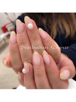 ネイルサロン クール(Nailsalon Coeur)/シンプル パールネイル