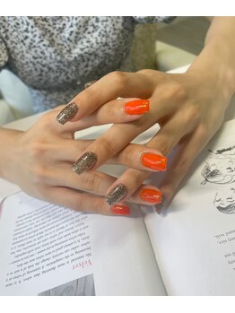 チャイ 大阪上本町店(chai)/オレンジネイル