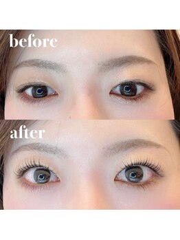 エン(EN)/まつ毛パーマ ビフォーアフター