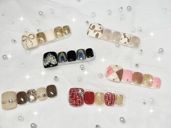 ネイルアンドまつげエクステ専門店 ナチュラル/2024年冬フット定額デザイン