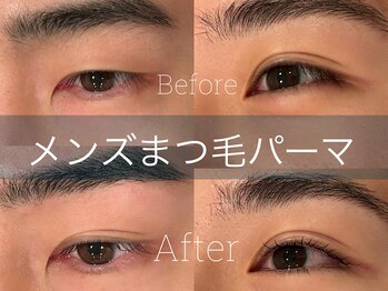 ボヌールウメダ(Bonheur UMEDA)の写真/◆伏せ目・逆まつげでお困りの方必見◆メンズまつ毛パーマで、自然に好印象な目元を演出♪
