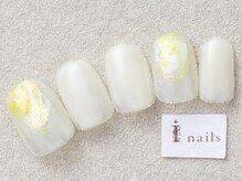 アイネイルズ 三宮店(I nails)/黄緑シースルーニュアンス￥6500
