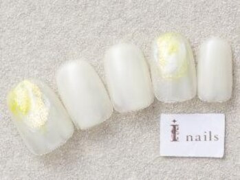 アイネイルズ 三宮店(I nails)/黄緑シースルーニュアンス¥6500