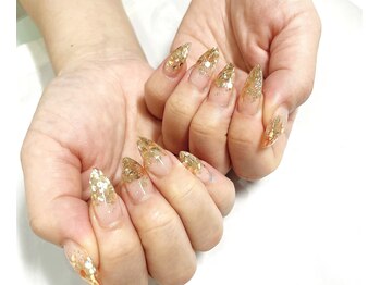 スカルプゴールドラメ