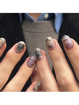 かわいいおつめ/Mens Mirror Art