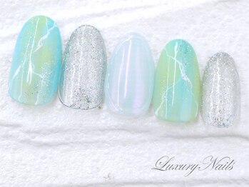 ラグジュアリーネイルズ カワグチ(Luxury Nails Kawaguchi)/天然石風アート*