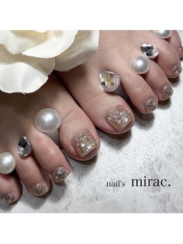 ネイルズミラク(nail's mirac.)/キラキラフットネイル