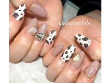 ネイルサロン ビビ(bibi)/牛柄ネイル♪