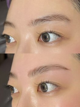 リア つくば店(li'a)の写真/メンズのお客様も大歓迎★眉のお悩みはプロにお任せ！自眉の毛流れを自然に整えてお顔印象UP◎垢抜けも！