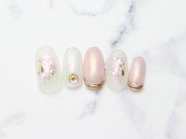 ピンクシェルネイル初回￥7500