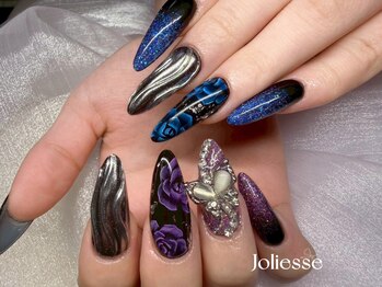ジョリエス 蒲田(Joliesse)/ブルー×パープルの幻想ネイル