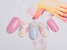 ネイルヴィーナス(NailVenus)/アーガイル柄ネイル