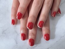 ネイルズ アヴァンティ(Nails Avanti)/ジェルネイル ラメフレンチ¥7300