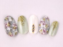 ネイルサロン アテナ(Athena)/持ち込みアート/ツイード