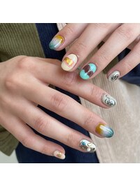 おしゃれニュアンスネイル