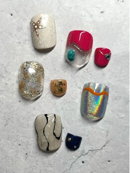ティアラ(TIARA)の写真/【定額アート×フワフワかかと☆】長崎でも稀少なセットコース！足裏全体の角質除去もできて魅せる足元に♪