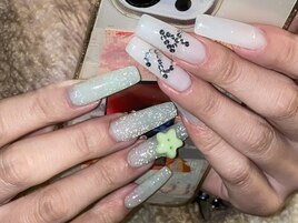 誕生日ロングネイル