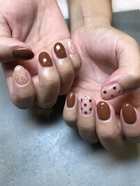 ～ブラウンドットネイル～