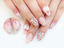 ネイルコレクション ベビーピンク(Baby Pink)/ジェル定額￥9990★３Ｄリボン