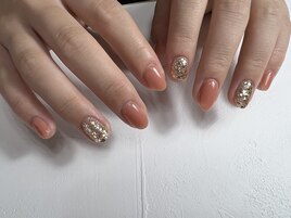 ワンカラー×ラメ