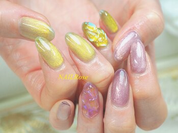 ネイルローズ(NAIL Rose)/マグネットバイカラー