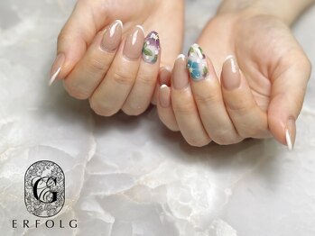 エアフォルク 銀座(ERFOLG)/うるうるしずく×朝顔ネイル☆