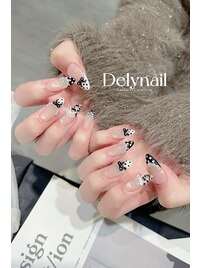 モノトーンリボンネイル