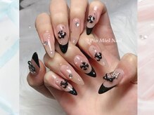 ピオミエルネイル 新宿(pio miel nail)/ブラッククロスの洗練ネイル