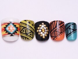 オルテガ柄アートネイル