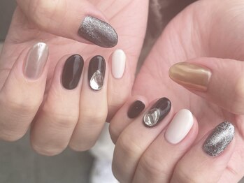 エムスラッシュ ネイル センター北店(M.SLASH)/パラジェル モノトーンネイル