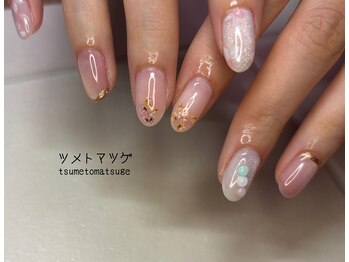 ツメトマツゲ/春ネイル