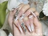 【ジェルオフ無料】チップ長さ出し10本＊持ち込みアート14900円【HAND】