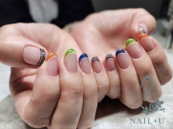 ネイルプラスユウ(NAIL+U)/カラフルフレンチ