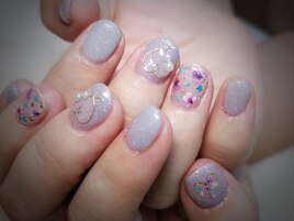 【押し花ネイル】