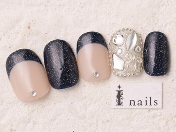 ネイビービジューフレンチ8480円